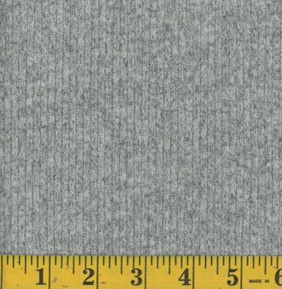 Solid Gray Hatchi Rayon Rib Brushed Sweater Knit Fabric