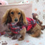 Falko Red Plaid Fleece Dachshund Sweater - Measurements in item description