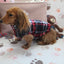 Marcos Black & Red Plaid Fleece Dachshund Sweater - Measurements in item description