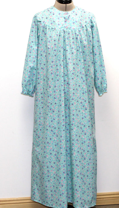 Ladies Modest Seersucker Nightgown- Custom Made For You!