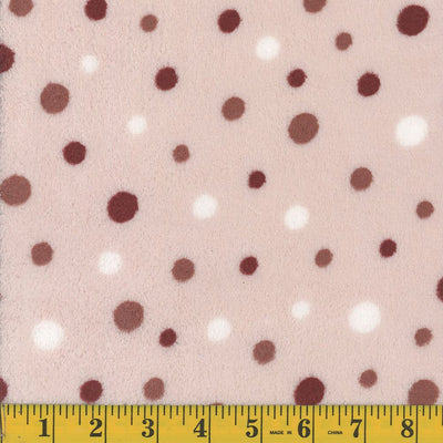 Pink Dots Fleece Flannel