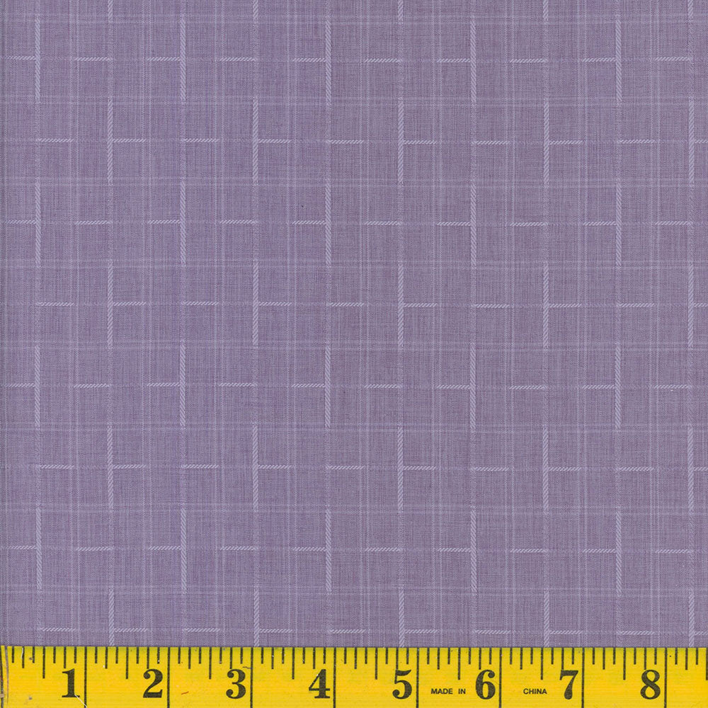Sima Dusky Lavender With Plaid Polyester Fabric - 1 Yd