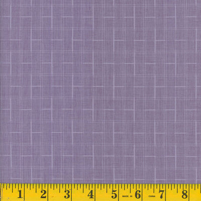 Sima Dusky Lavender With Plaid Polyester Fabric - 1 Yd