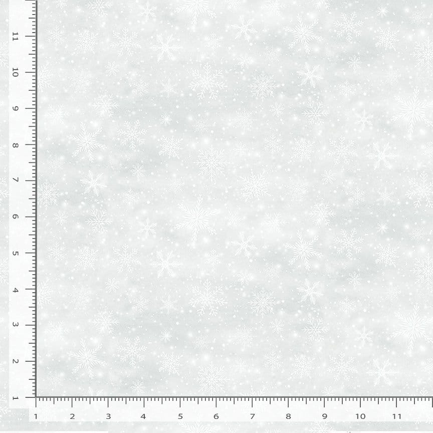 Timeless Treasures Winter Wonderland Snowflakes Quilting Cotton Fabric- Mist