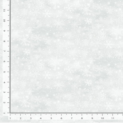 Timeless Treasures Winter Wonderland Snowflakes Quilting Cotton Fabric- Mist