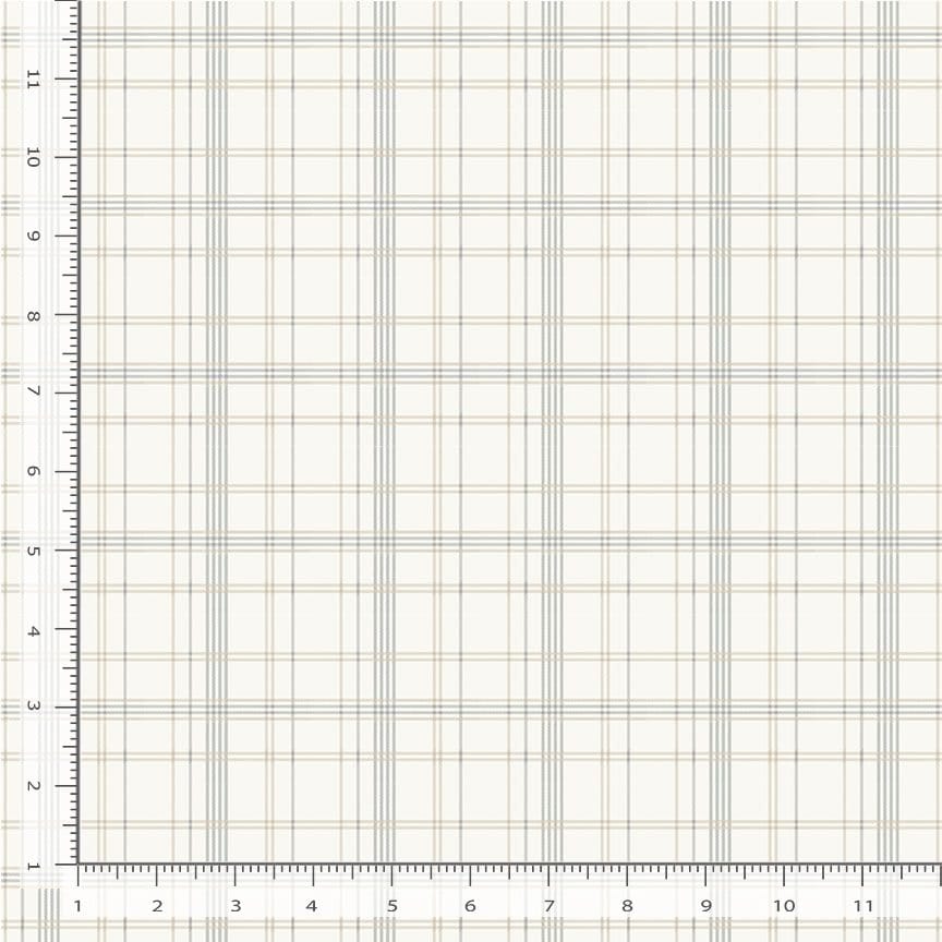 Timeless Treasures Winter Wonderland Plaids Quilting Cotton Fabric- Cream