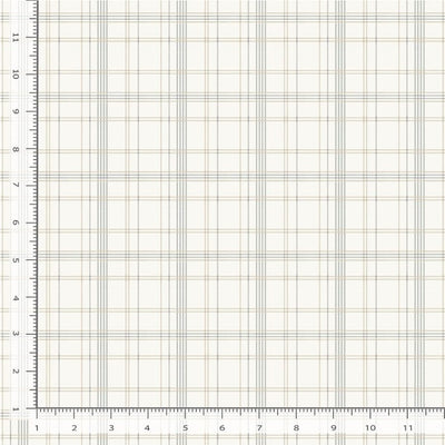 Timeless Treasures Winter Wonderland Plaids Quilting Cotton Fabric- Cream