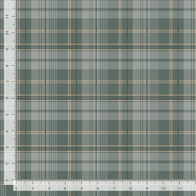 Timeless Treasures Winter Wonderland Tartan Plaids Quilting Cotton Fabric- Green