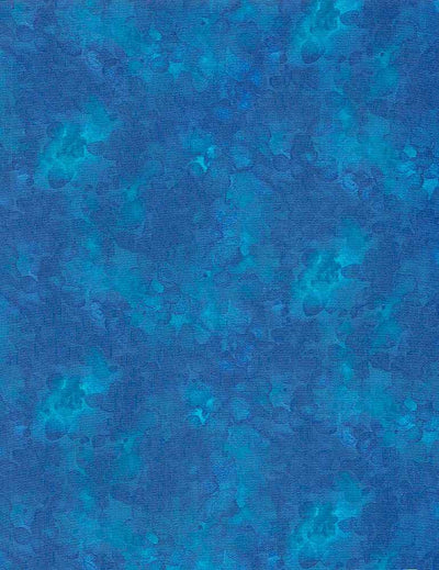 Timeless Treasures Solid-ish Watercolor Texture Quilting Cotton Fabric- Sapphire