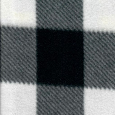 Kara White/Black Checkered Polar Fleece