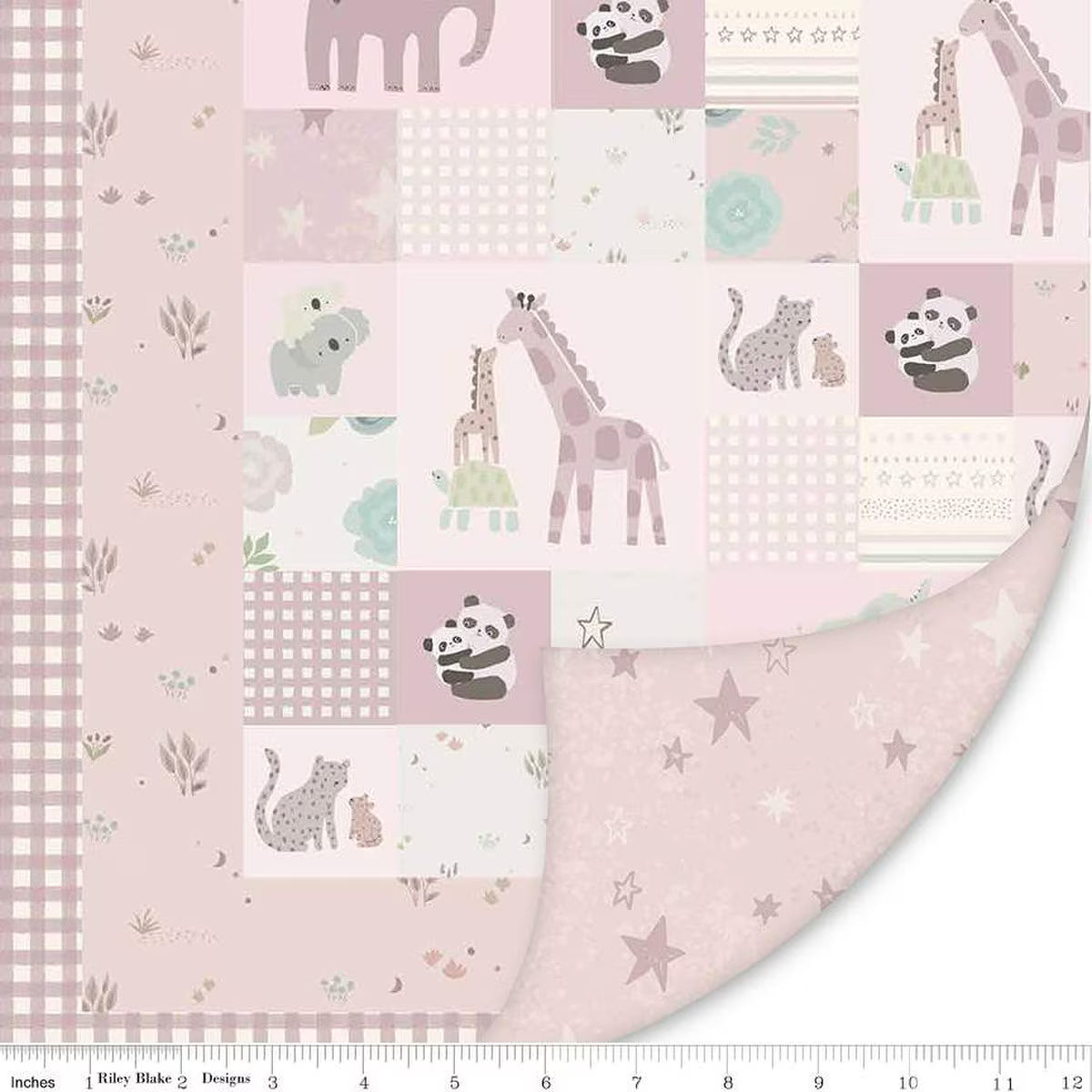Riley Blake Pink Safari Stargazing Panel (29 3/4" x 35 1/2") Double Lush Velvet - No Fray Edge