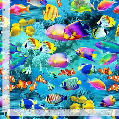 Timeless Treasures Ocean Life Ocean Life Quilting Cotton Fabric- Multi