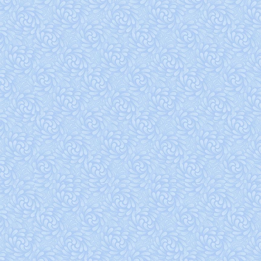 Timeless Treasures Cottage Charm Swirls Reverse Quilting Cotton Fabric- Blue