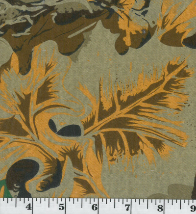 Camo Leafy Brown Cotton Rich Sweatshirt Fleece