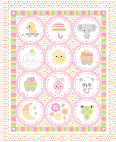 Riley Blake Bundle of Joy Panel Quilting Cotton Fabric- 36"x43"