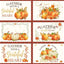 Timeless Treasures Gather With a Grateful Heart Harvest Panel 36" Placemats Quilting Cotton Fabric- Multi