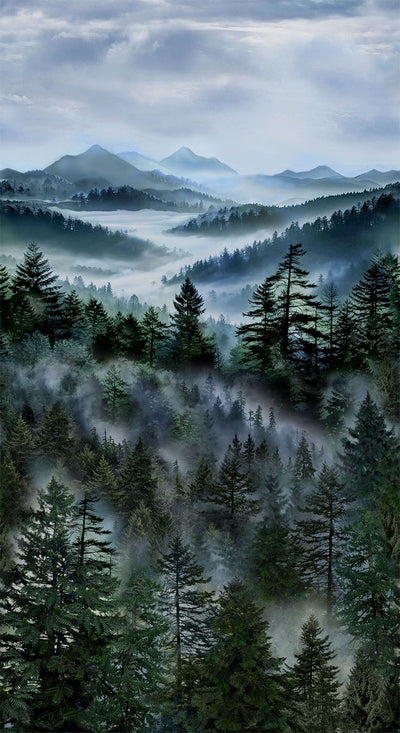 Timeless Treasures Misty Mountain 24" Panel Quilting Cotton Fabric- Multi