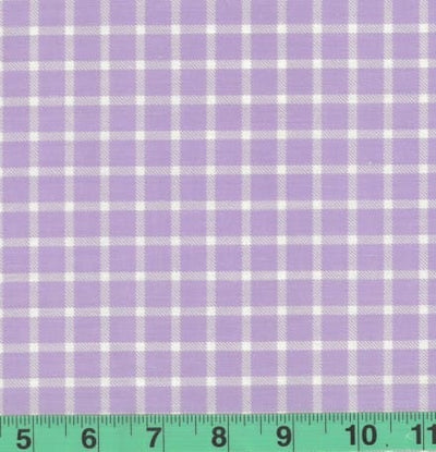 Lavender Plaid Poly Cotton Fabric
