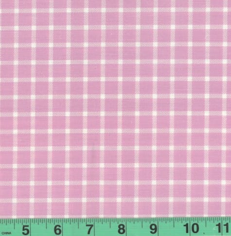 Rose Plaid Poly Cotton Fabric