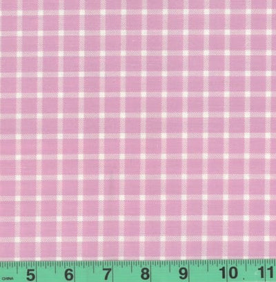 Rose Plaid Poly Cotton Fabric