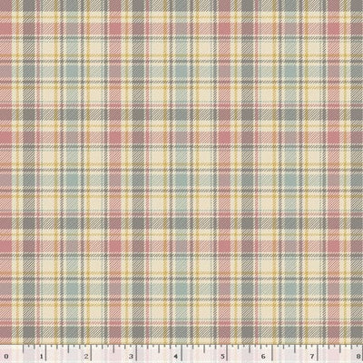 31" Remnant Marcus Fabrics Toolbox Primo Plaids Quilting Cotton Flannel- Multi