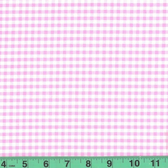 1/8" Pink Checkered Yarn Dyed Poly Cotton Fabric