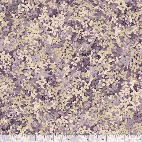 Marcus Fabrics Lavender & Lace Packed Flowers 108" Quilt Backing- Lilac