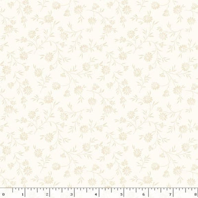 34" Remnant Marcus Fabrics Shades of Romance Daisy Quilting Cotton Fabric- Cream