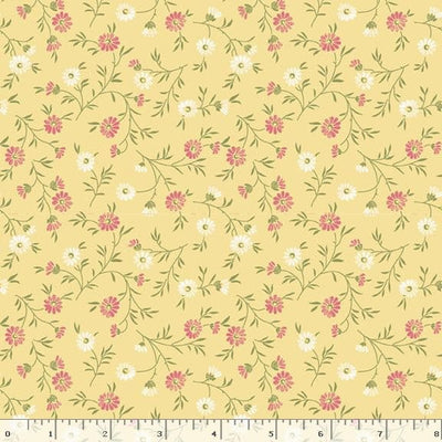 Marcus Fabrics Shades of Romance Daisy Quilting Cotton Fabric- Yellow