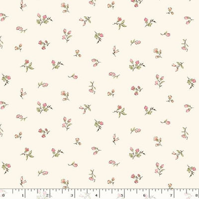 Marcus Fabrics Shades of Romance Buds Quilting Cotton Fabric- Cream