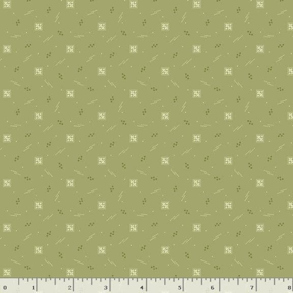 Marcus Fabrics Shades of Romance Geo Quilting Cotton Fabric- Green