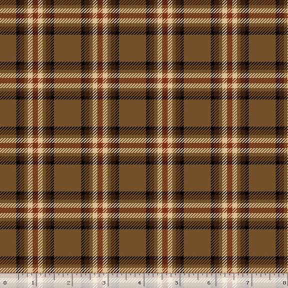 Marcus Fabrics Primo Plaid Spice Mix Quilting Quilting Flannel- Brown