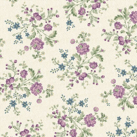 Marcus Fabrics Vivienne Petite Bouquet Quilting Cotton Fabric- Cream