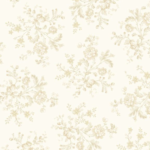 Marcus Fabrics Vivienne Petite Bouquet Quilting Cotton Fabric- Ivory