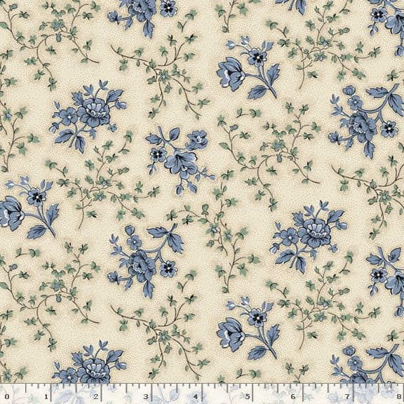 Marcus Fabrics Grace Elizabeth Floral & Vine Quilting Cotton Fabric- Cream
