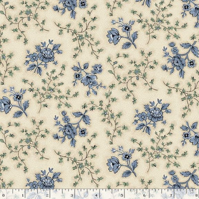 Marcus Fabrics Grace Elizabeth Floral & Vine Quilting Cotton Fabric- Cream