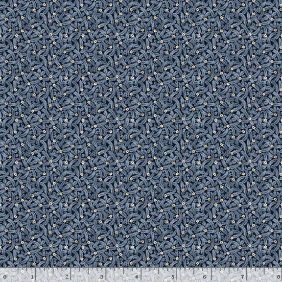 Marcus Fabrics Grace Elizabeth Mini Garden Quilting Cotton Fabric- Blue