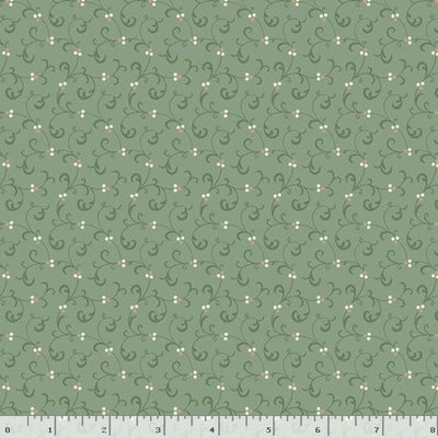 Marcus Fabrics Grace Elizabeth Swirl Quilting Cotton Fabric- Sage