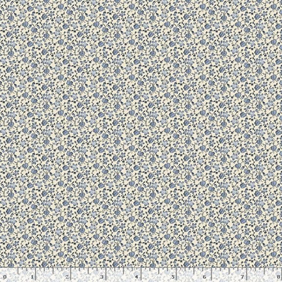 Marcus Fabrics Grace Elizabeth Petite Flowers Quilting Cotton Fabric- Blue