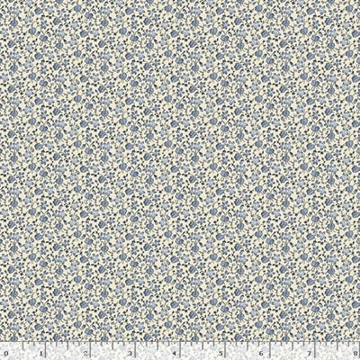 Marcus Fabrics Grace Elizabeth Petite Flowers Quilting Cotton Fabric- Blue