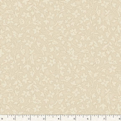 Marcus Fabrics Grace Elizabeth Dotted Floral Quilting Cotton Fabric- Cream