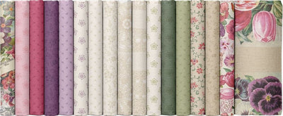 Marcus Fabrics Cottage Lace Mini Leaf Quilting Cotton Fabric- Lilac