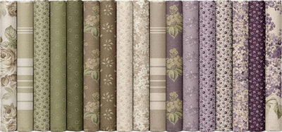 Marcus Fabrics Lavender & Lace Stripe Quilting Cotton Fabric- Beige