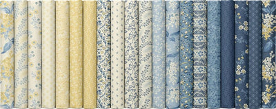 Marcus Fabrics Middleboro Road Floral Branches Quilting Cotton Fabric- Navy