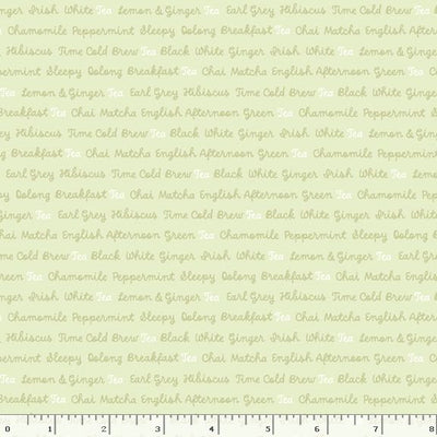 Marcus Fabrics Tea for Two Words Quilting Cotton Fabric- Lime