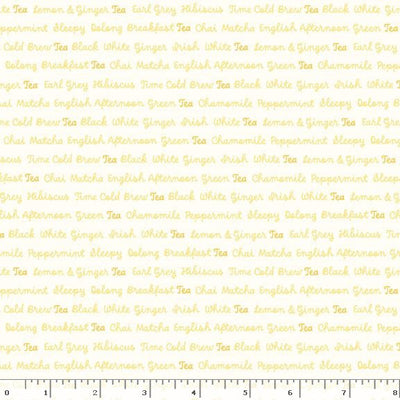 Marcus Fabrics Tea for Two Words Quilting Cotton Fabric- Yellow