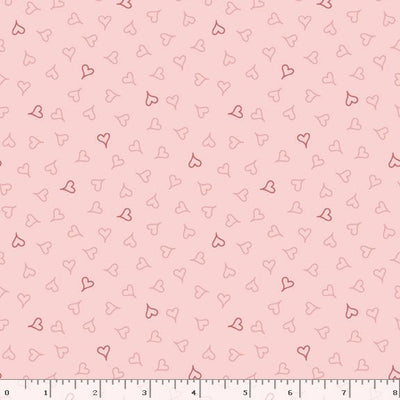 Marcus Fabrics Tea for Two Hearts Quilting Cotton Fabric- Pink