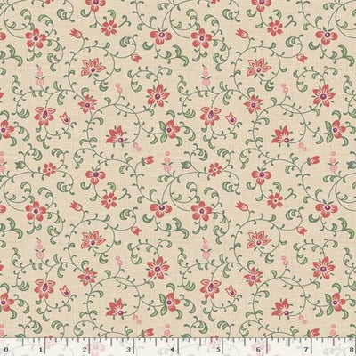 Marcus Fabrics Cottage Lace Vines and Flowers Quilting Cotton Fabric- Multi