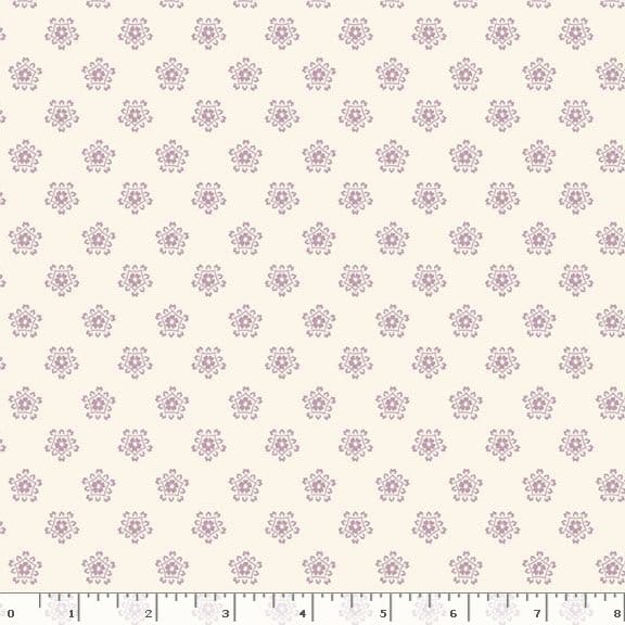 Marcus Fabrics Cottage Lace Crochet Flower Quilting Cotton Fabric- Lilac