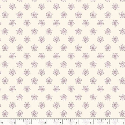Marcus Fabrics Cottage Lace Crochet Flower Quilting Cotton Fabric- Lilac